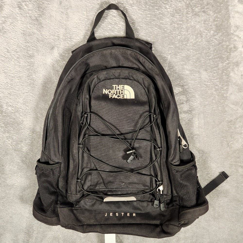 The North Face Backpack Unisex OS Jester Black Bungee Padded EUC